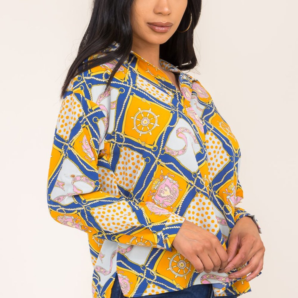 PRINTED BLOUSE - Picture 3 of 5